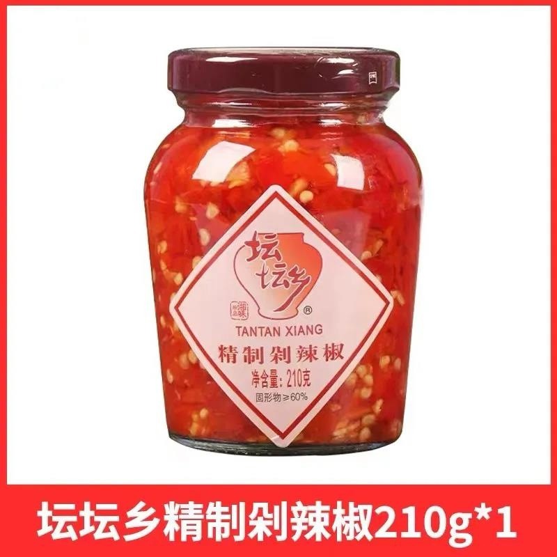 新日期坛坛乡精制剁辣椒210g/425g湖南特产下饭菜湖南剁椒酱罐装