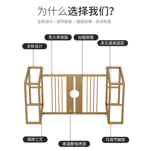 定作桌腿支架餐桌茶几实木大理石大板茶桌会议电脑桌子腿金属架子