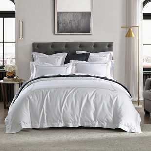 btv4140支床单四件套长绒棉轻奢简约纯白埃及五星级酒店床上用品