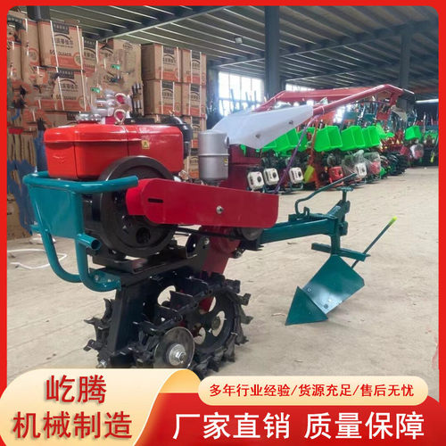 热销农用汽油柴油多功能轮式履带式耕耘机手推式耕耘机播种施肥菜