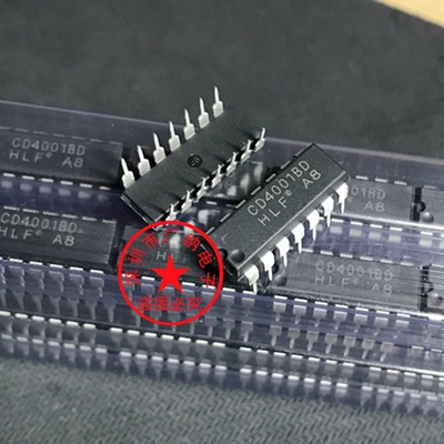 全新直插DIP14脚 CD4001BE CD4001BD 四2输入端或非门芯片