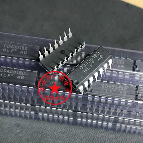全新直插DIP14脚 CD4001BE CD4001BD 四2输入端或非门芯片