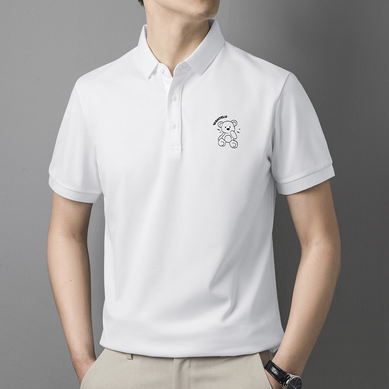 珠地POLO衫翻领短袖冰丝凉感图片