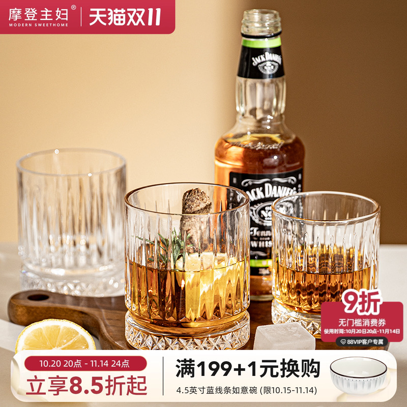 摩登主妇立体竖纹水晶玻璃