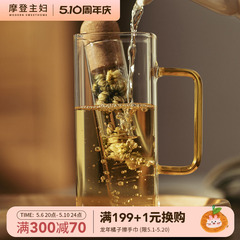 摩登主妇茶漏玻璃茶滤新型泡茶神器茶具配件茶水分离器茶叶过滤器