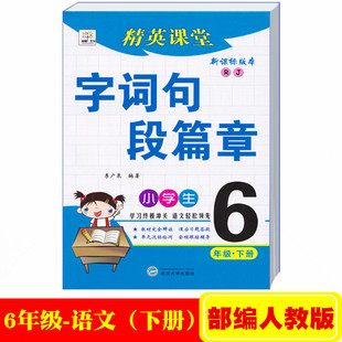 2023春部编版精英课堂字词句段篇章六年级下册部编人教版小学生语文字词句篇6年级下学期人教版语文教材书课本完全解读解析教辅书