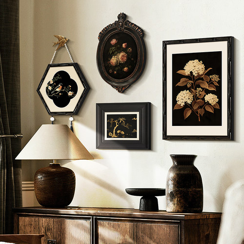 盛迪客厅中古风装饰画文艺挂画