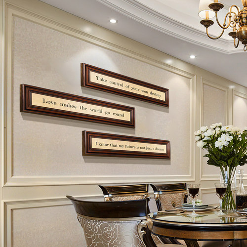盛迪复古英文字牌餐厅装饰画美式