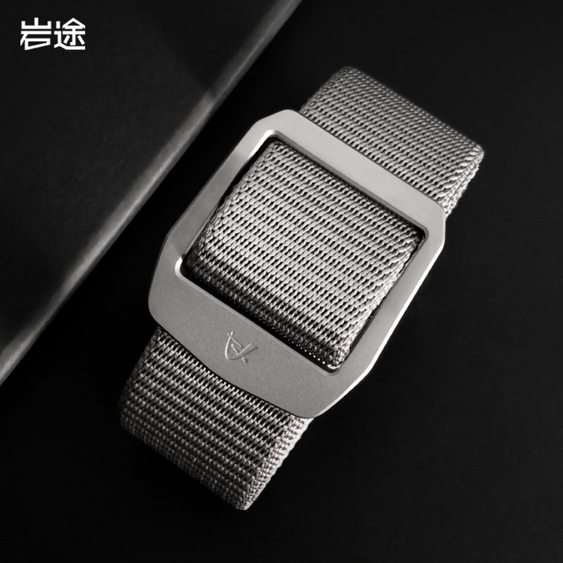 岩途纯钛合金尼龙帆布轻便腰带男