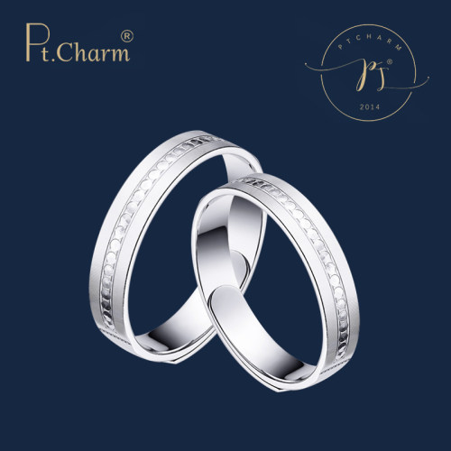 Pt．Charm铂金戒指活口调节对戒