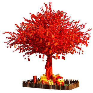 仿真桃花树假桃树室内外装饰商场新年大型许愿树红包祈福树梅花树