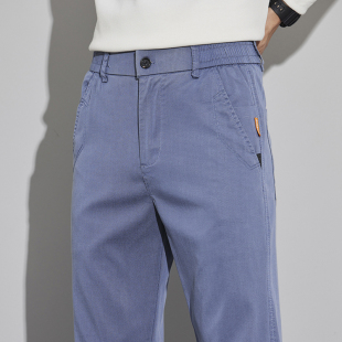 直筒宽松弹力透气中年运动薄裤 夏季 休闲裤 莱赛尔天丝男士 子男 薄款