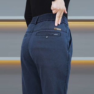 秋冬加绒加厚莱赛尔休闲裤 子男 男直筒宽松中年耐磨保暖爸爸工作裤