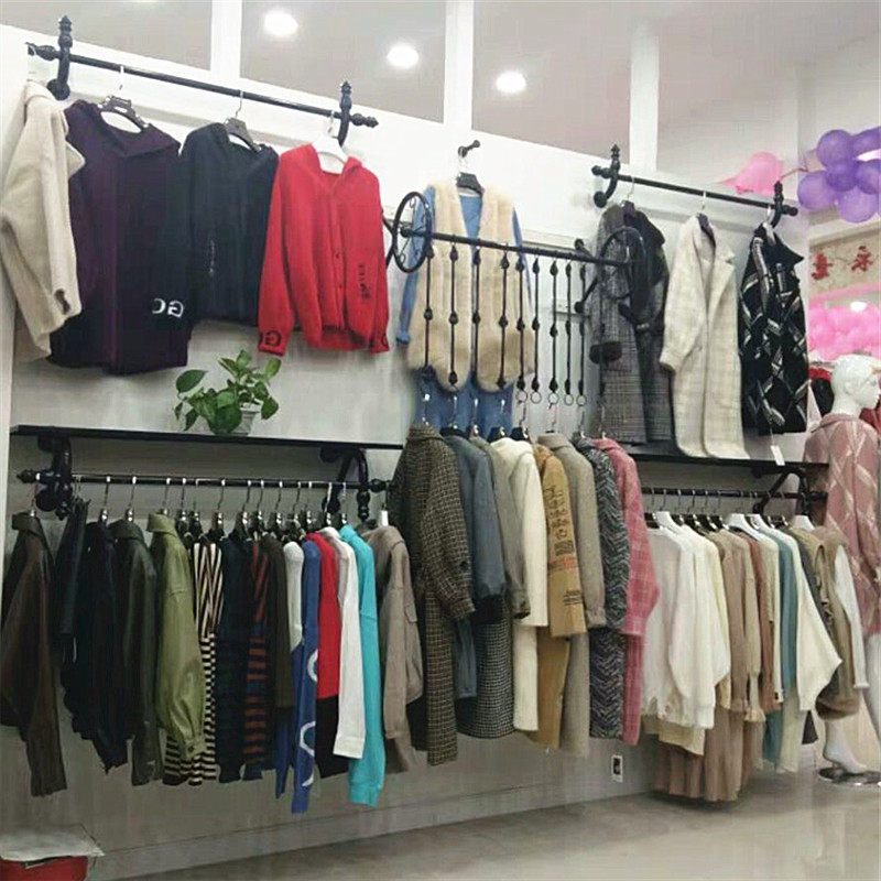 服装店展示架上墙壁挂式女装童装店铺装修组合挂衣架墙上衣服货架