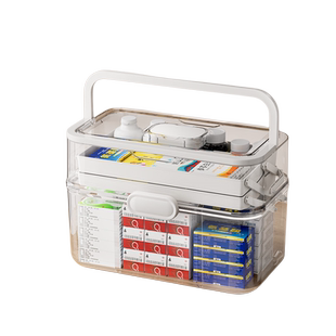 大容量医药箱家用家庭应急医疗急救药物收纳盒多层药品整理箱手提