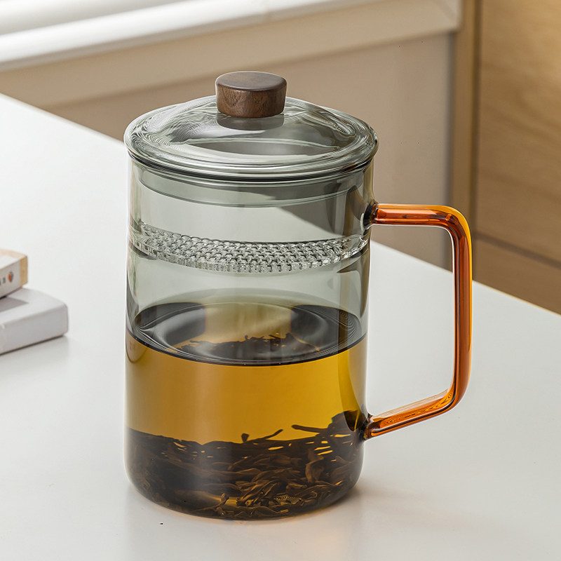 茶杯男士绿茶杯专用茶水分离泡茶杯过滤月牙杯玻璃水杯子办公家用,餐饮具,玻璃杯,淘宝优惠券,粉丝福利购,淘宝优惠卷