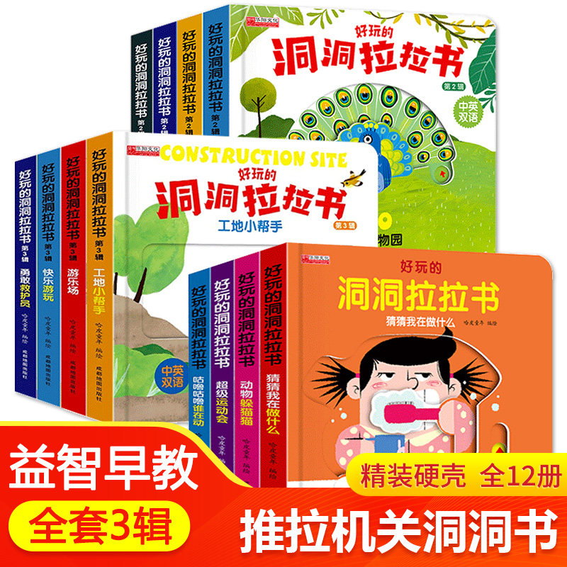 好玩的洞洞拉拉书全12册