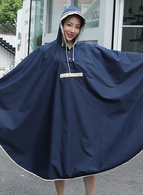 日韩时尚雨衣女长款全身防暴雨斗篷式单人加厚电动车电瓶车雨披
