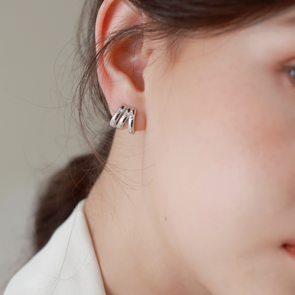 阳光的味道纯银无痛耳夹