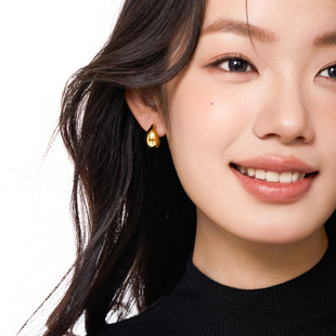 精致高级感水滴一体式 轻奢B101 螺旋耳夹女无耳洞耳环小众设计新款