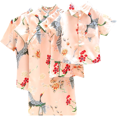 旗袍亲子民族风衬衫母子母女洋气