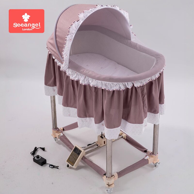 婴儿床宝宝可移动摇篮床婴儿摇篮上下新生儿哄睡神器智能电动摇床