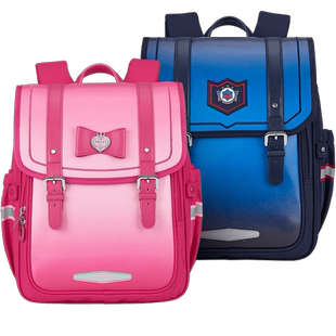 卡拉羊新款小学生书包男女生减负护脊英伦双肩包潮韩版校园风坚款