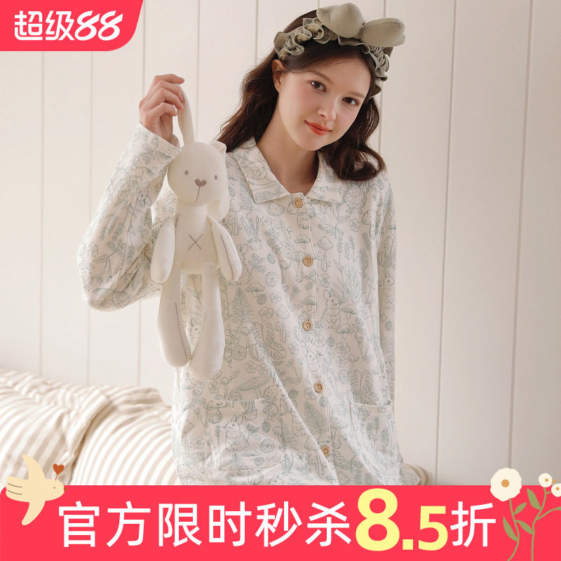 月子服四季纯棉孕妇哺乳衣图片