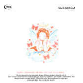 想自由 许愿天使彩色彩绘遮盖遮瑕高级感防水纹身贴纸买一送一