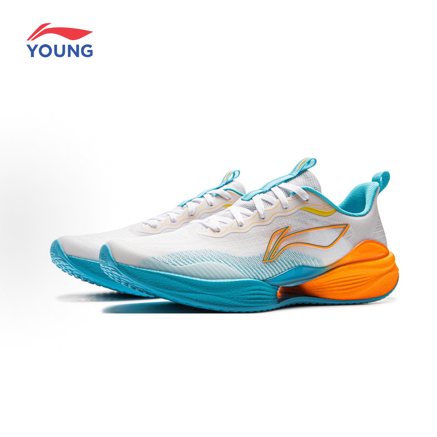 李宁跑鞋男女大童2026年新款青少年减震网面透气系带跑步运动童鞋