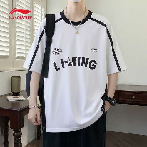 李宁青少年短袖文化衫速干日常