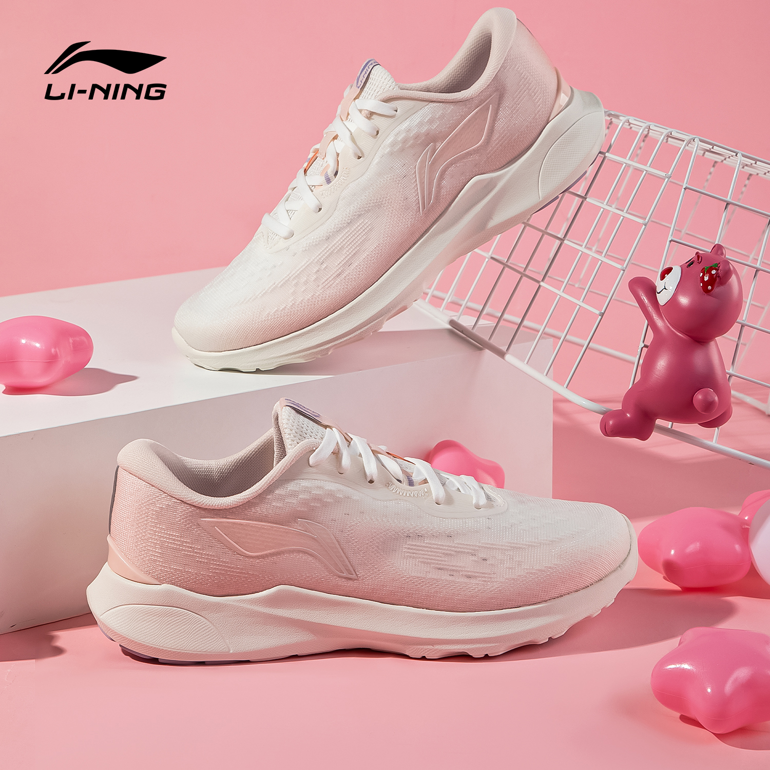 李宁2025年秋季新款透气跑步女鞋