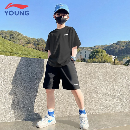 李宁儿童速干服套装夏季男女童装