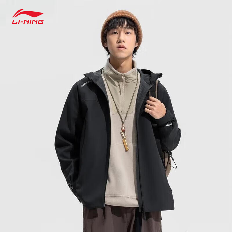 李宁户外CF溯黑龘万龙甲冲锋衣