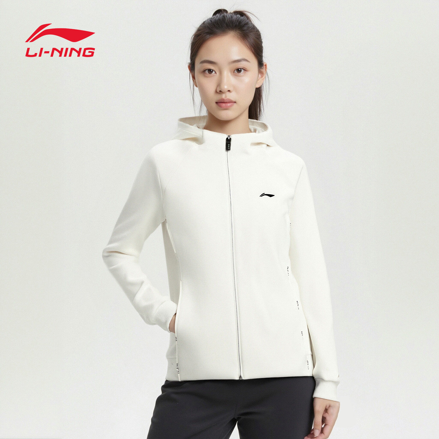 李宁卫衣女子2026秋季新款休闲简约亲肤舒适针织开衫连帽运动外套,运动服/休闲服装,运动茄克/外套,淘宝优惠券,粉丝福利购,淘宝优惠卷