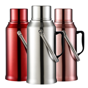 WM保温壶家用热水瓶玻璃内胆不锈钢保温瓶暖壶老式复古暖瓶开水瓶