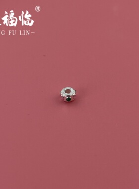 珐琅彩绿色粉色隔珠垫片