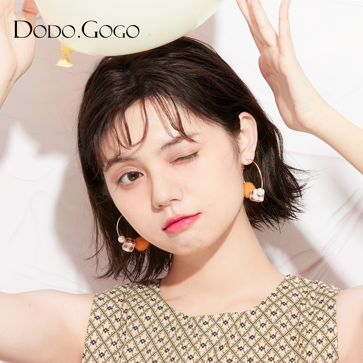 圈圈耳环dodogogo毛球时尚女