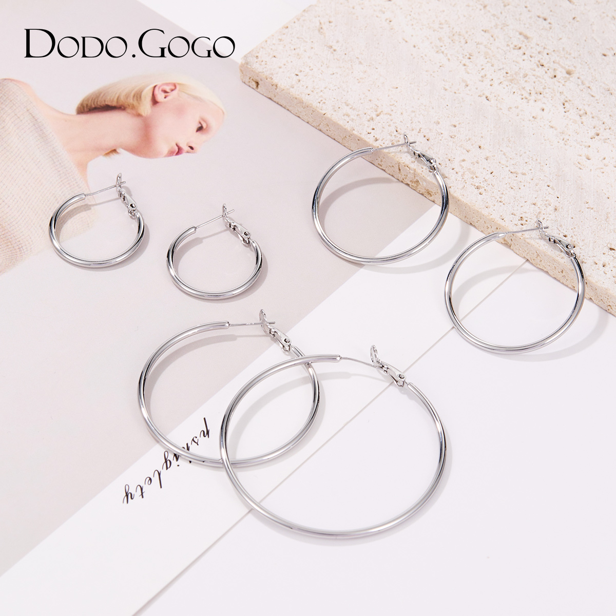 DODOGOGO简约合金女款耳环