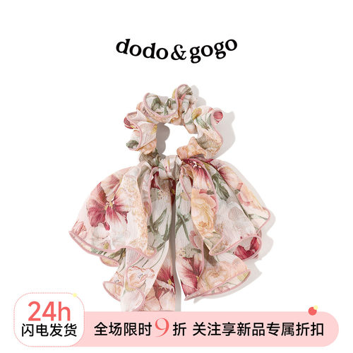 dodogogo彩画花朵纱发圈