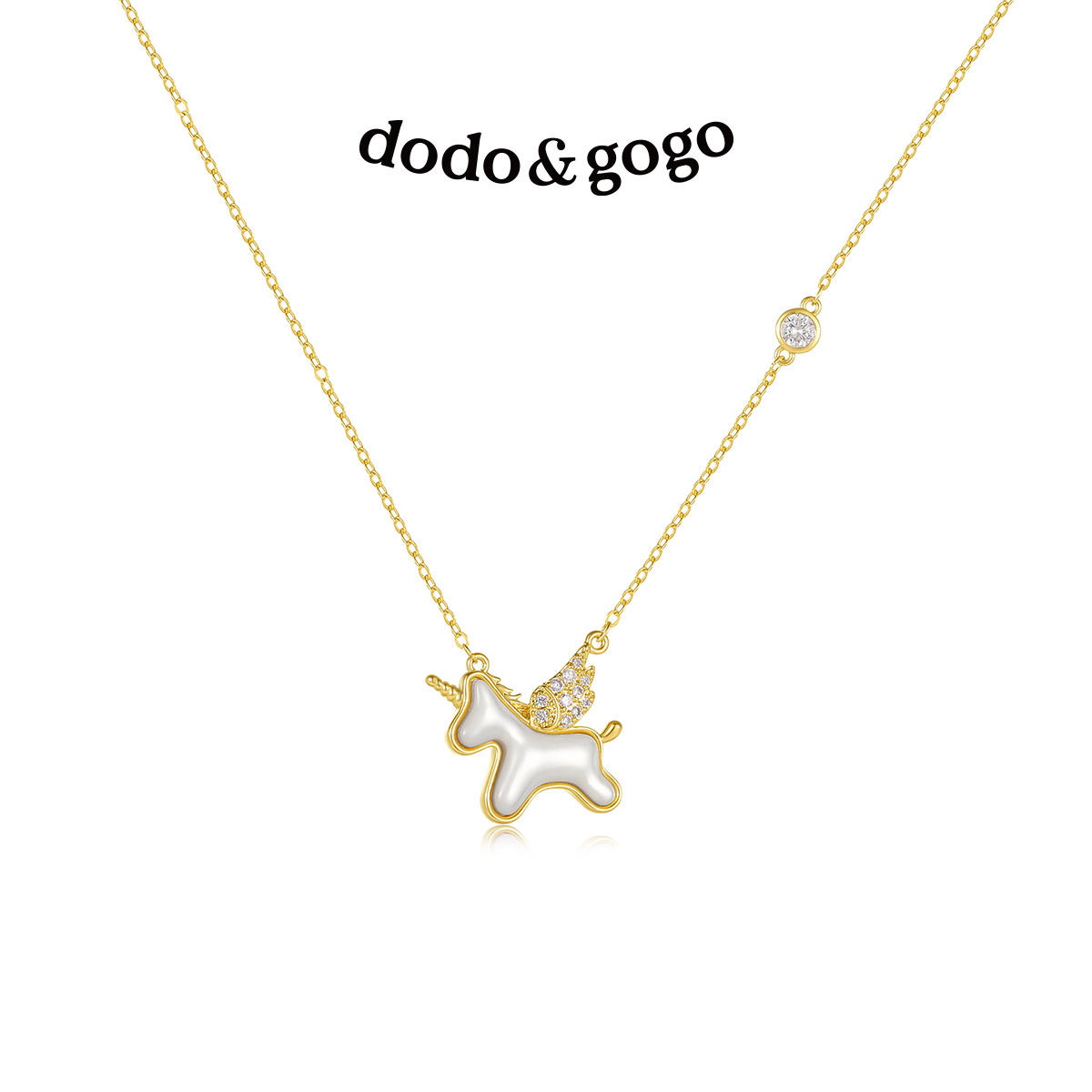 DODOGOGO独角兽贝壳项链女款