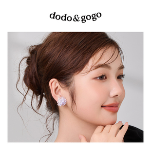 耳环百搭超仙小众设计高级感耳饰女 DODOGOGO轻奢花朵耳钉2025新款