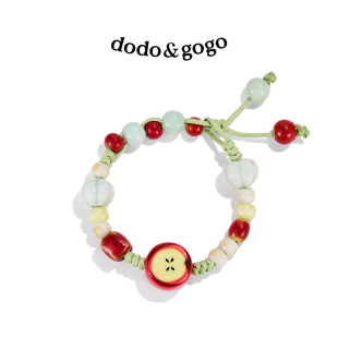 DODOGOGO小清新彩色陶瓷苹果手链女夏季 可爱甜美串珠手串手饰品