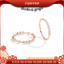 DODOGOGO关节戒指女轻奢小众设计套戒食指戒网红时尚 素圈指环 个性