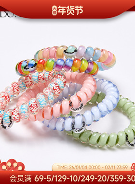 DODOGOGO高级感电话线发圈发绳女无痕2026新款舒适弹力高端发饰