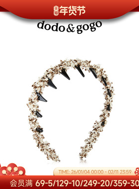 DODOGOGO秋冬高级感发箍针织毛线气质高颅顶显脸小带齿头箍发饰