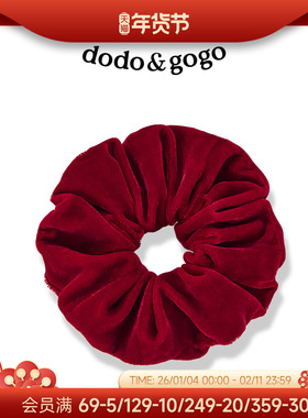 DODOGOGO红色丝绒大肠发圈发饰女新年发绳头绳橡皮筋头饰新年礼物