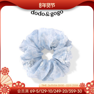 DODOGOGO刺绣大肠发圈女高马尾扎发头绳丸子头发绳2025年新款头饰