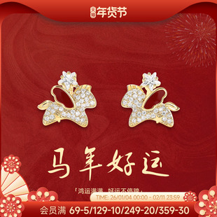 DODOGOGO马年红色耳钉高级轻奢本命年耳环轻奢新款 新年耳饰 爆款