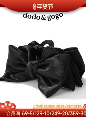 DODOGOGO法式在逃公主蝴蝶结抓夹女款2026新款发饰黑色高级感发抓